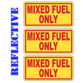 Reflective Diesel Fuel Only Gasoline Only Mixed Fuel Only Vinyl Decal | Sticker | Fuel Gas Door Transfer Tank Eco Pump Gas Label Weatherproof (Mixed Fuel Only Combo)