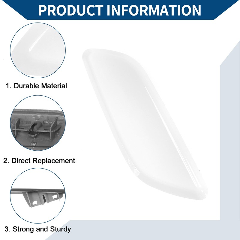 Hihaha Front Left Side Bumper Headlight Washer Nozzle Cover Cap