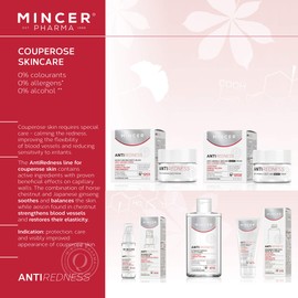 Mincer Pharma Anti Redness Soothing Cleansing Strengthening Blood Vessels Facial Toner for Couperose Skin with Chestnut, Ginkgo Biloba and Ivy 150 ml