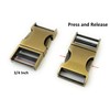 VersaKits 2 Pcs 3/4 Inch Side Release Buckles Brass Zinc