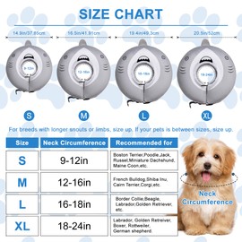 Dog Cone Inflatable Widen Dog Neck Donut Collar, Soft Cone Alternative After Surgery for Large Medium Small Dogs to Stop Licking, Shark, X-Large