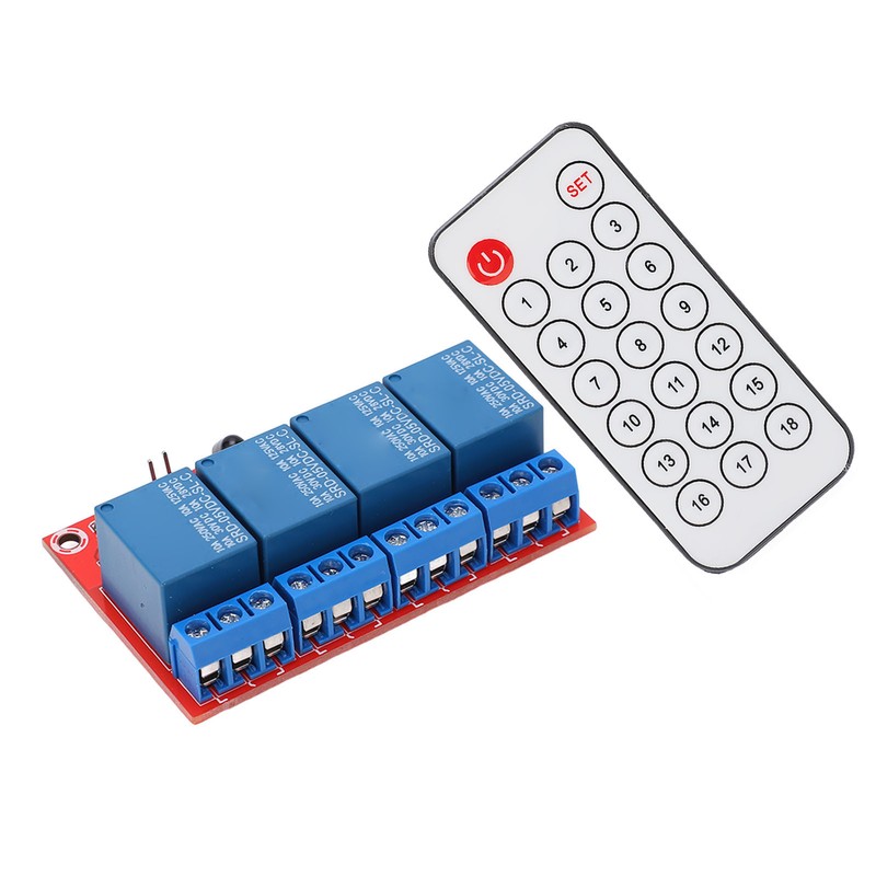 4 Channel Receiving Relay Module 4CH Infrared Remote Transceiver Receiver
