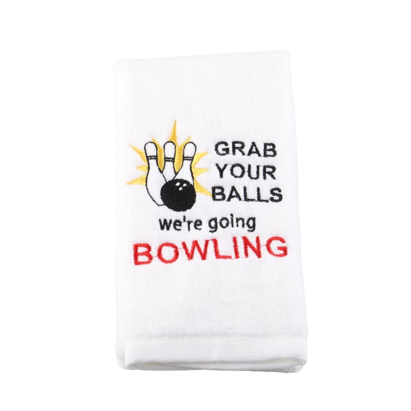 PWHAOO Grab Your Balls We're Going Bowling Hand Towel Bowling