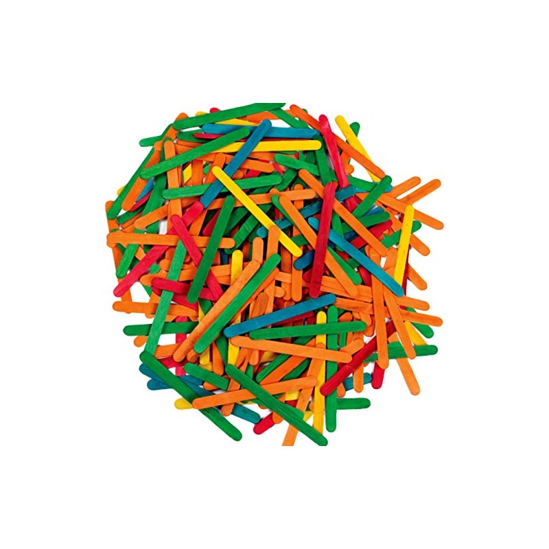 Creation Station CS3706 100 Lollipop Sticks, 115mm x 11mm, Wooden,