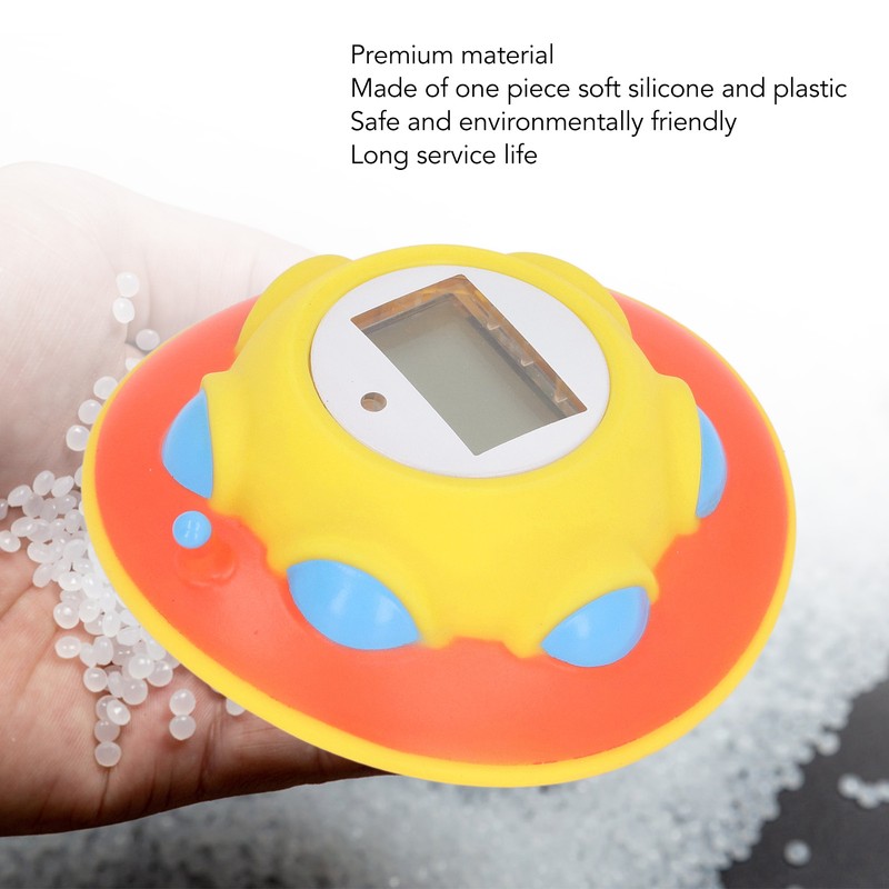Baby Bath Thermometer Fun Cartoon Flying Disc Waterproof Safety 10℃‑50°C