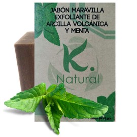 Jabon Exfoliante de Arcilla Volcanica y Menta Para Pies Relajante y Refrescante