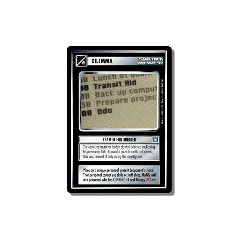 Decipher Star Trek CCG 1E DS9 DEEP Space Nine Framed