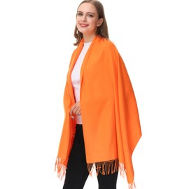 OHAYOMI Womens Pashmina Shawl Wrap Soft Warm Scarf Solid Color Pashmina