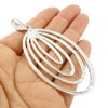The Mexican Collection Hallmarked Large 925 Sterling Silver Long Oval