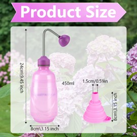 Gießkanne Klein für Keimlinge 450ml, Mini Gießkanne, Mini Giesskanne, Gießball Brause, für Kleine Pflanzen Stecklinge Blumen Setzlinge, Softsprüher Bewässerung von Setzlingen (Lila)