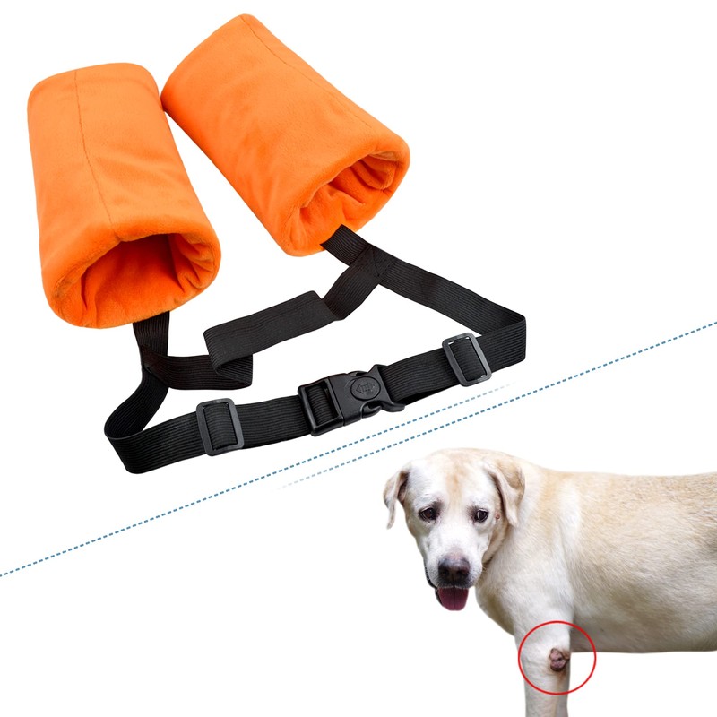 Dog Elbow Protector Fleece Elbow Sleeves with Cotton Pad for