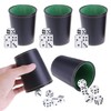 JurciCat 5 Leather Dice Cups Set Including 5 Leather Dice