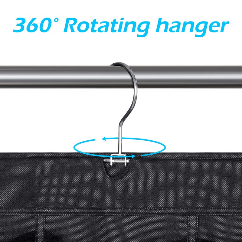 MISSLO 30 Large Pockets Dual Sided Hanging Shoe Rack for