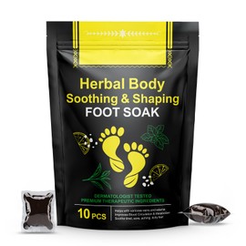 Herbal Body Detox Foot Soak Beads,Herbal Foot Cleaning Soak Beads,Natural Herbal Foot Massage Beads,Relaxing and Soothing Experience for Men and Women (10pcs)
