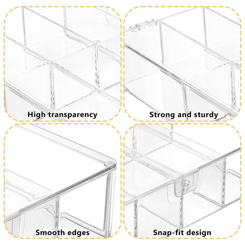 KKONHII Hair Accessories Organizer with Lid Clear Hair Tie Organizer