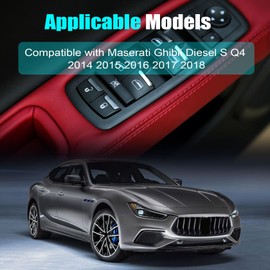 FZJDSD Master Power Window Switch Compatible with Maserati Ghibli Diesel S Q4,Quattroporte GTS Diesel S Q4 S V6 2014-2018 Front Left Side 3 Pins Replace 670010305, 670025406, 670097037