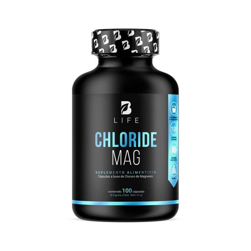 Cloruro de Magnesio 500mg | 100 Cápsulas Ingredientes Naturales |