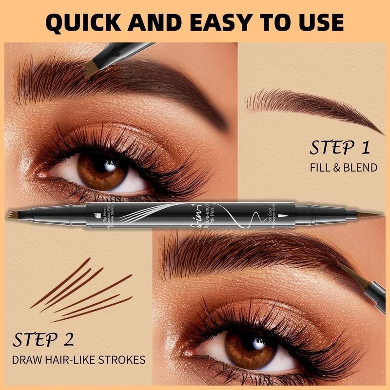 Hello Kiss Eyebrow Pen, 2 in 1 Dual-ended Natural 4