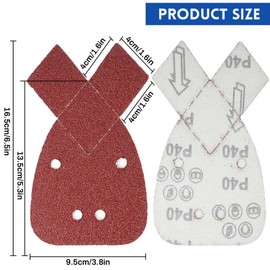 60PCS Multi Tool Sanding Pads, Black and Decker Mouse Sander Pads, Rabbit with 4 Holes, 40/60/80/120/180/240Grit x10 Piece, Detail Sander Compatible With Bosch Multi Sander