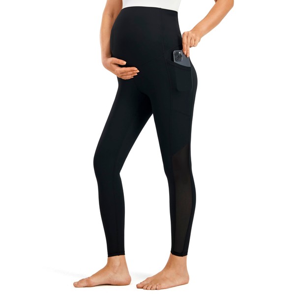 JOYSPELS Maternity Leggings Mesh Pregnancy Pants Over The Belly with