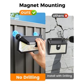 416LED 1500LM Thumok Magnetic Solar Lights Outdoor,RV Exterior Lights with Motion Sensor, Solar Security Lights IP65 Waterproof with Strong Magnets for Deck, Patio, RV, Camper