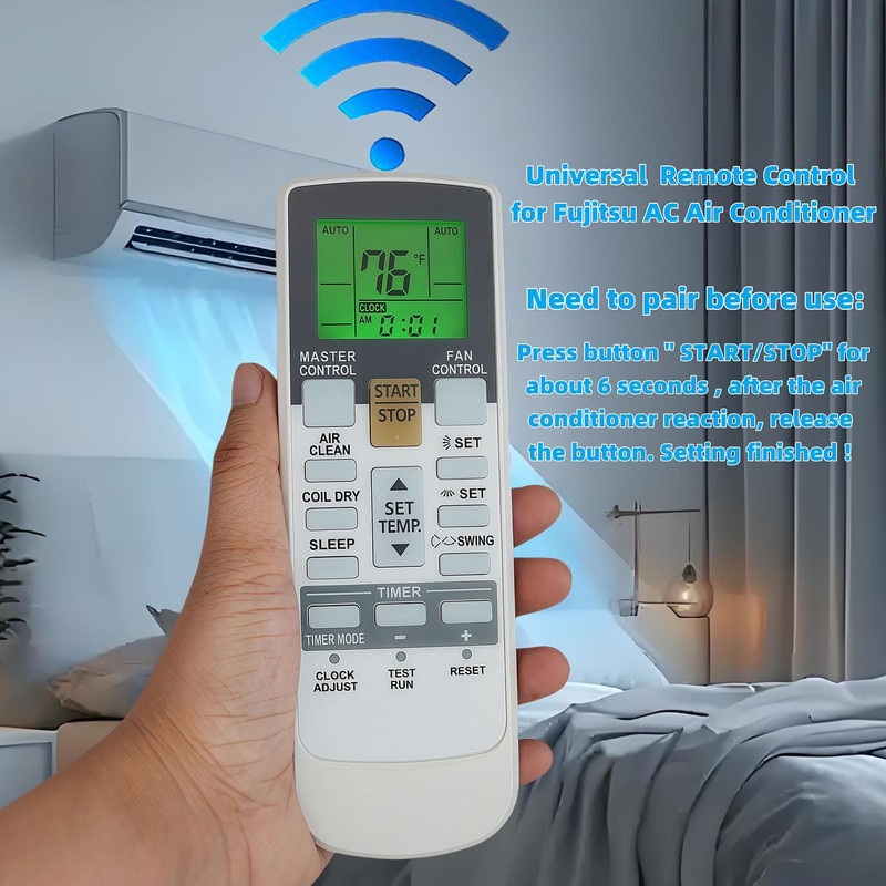 Replacement Remote Control Compatible for Fujitsu Air Conditioner Remote Controller