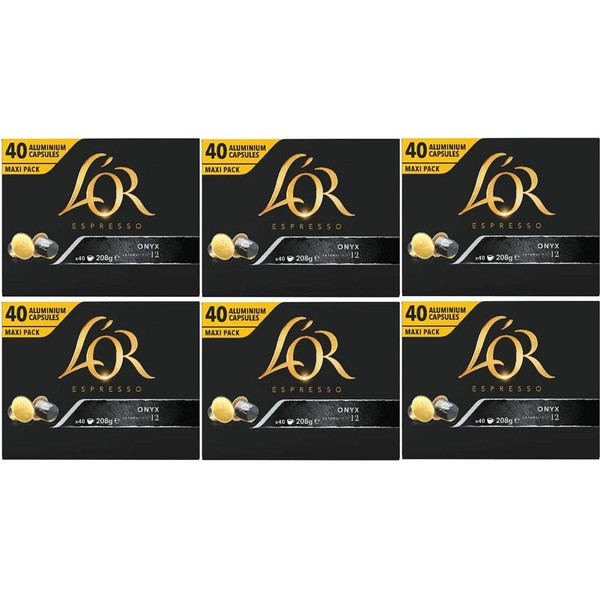 L'Or Forza, Onyx, Or Ristretto Coffee Pods 40's (Nespresso Compatible