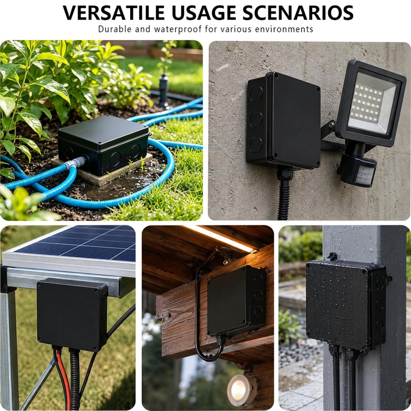 Otdorpatio Junction Box, IP65 Waterproof Dustproof Electrical Box ABS Project