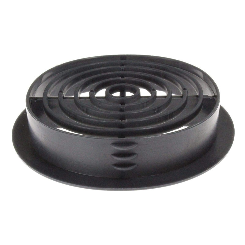 5 x Grey Plastic Soffit Vents 70mm Circular Push Fit