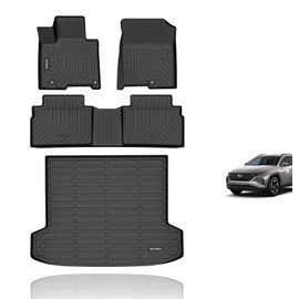KELCSEECS All-Weather Cargo Liner for Hyundai Tucson 2021 2020 2019 2018 2017 2016 Custom Fit Cargo Mat Floor Mats Trunk Mat Hyundai Tucson Trunk Liner Accessories Black
