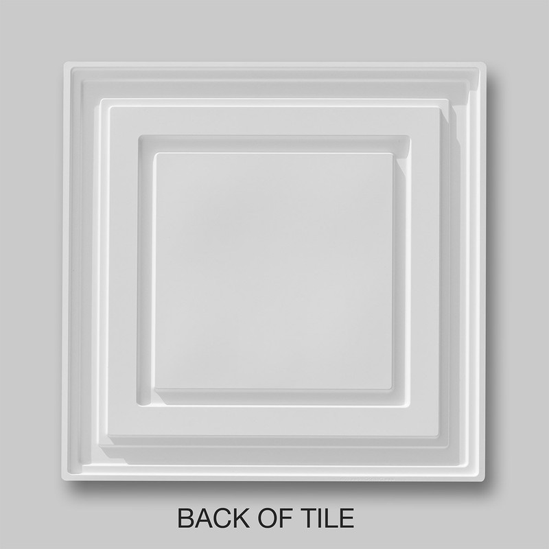 CeilingConnex Mission PVC Ceiling Tile 2’ x 2’ (White)