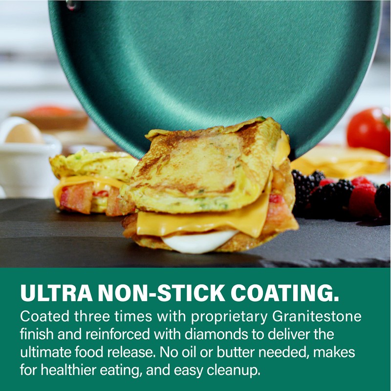 Granite Stone Coated Nonstick Frying Pan - 10 Inch Emerald