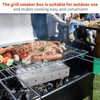 2pcs Stainless Steel Smoker Box for Gas Grill, Optimized Airflow