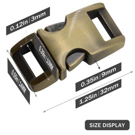 Paracordland-3/8"Black Gun 5pcs Adjustable Metal Quick-release Buckle Straps for Nylon Straps Serve as a Reliable Replacement for Belt Buckles, Backpacks Dog Collars Helmets.