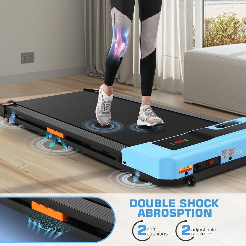 Walking Pad Treadmill, 2 in 1 Under Desk Treadmill Max
