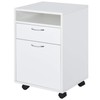 HOMCOM Mobile File Cabinet Organizer with Drawer and Cabinet, Printer