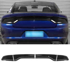 RAZPOY for Charger Tail Light Lamp Covers, Smoked Rear Light Guards Compatible with 2015-2024 Dodge Charger Exterior Accessories, ABS Smoke Black