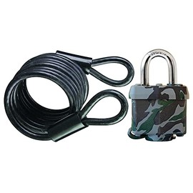 Master Lock 1317DSPT Cable Lock with Padlock, 6-Foot
