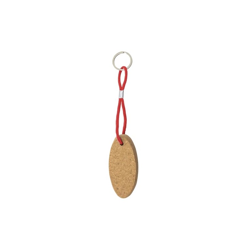 MIBANDERA Floating Keychain Natural Cork with Polyester Cord and Metal