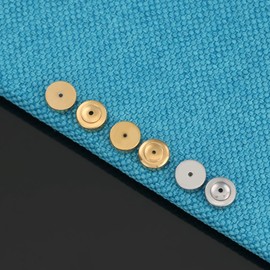 Earring Backs for Droopy Ears, AKRUWELRY 6pcs Stainless Steel Dics Earring Backs for Studs,Large Locking Pierced Support Lifters Replacement for Heavy Earrings,Comfort Backers,White Gold and Gold