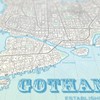 Gotham City - Vintage Style Plat Map - 16x20 Poster