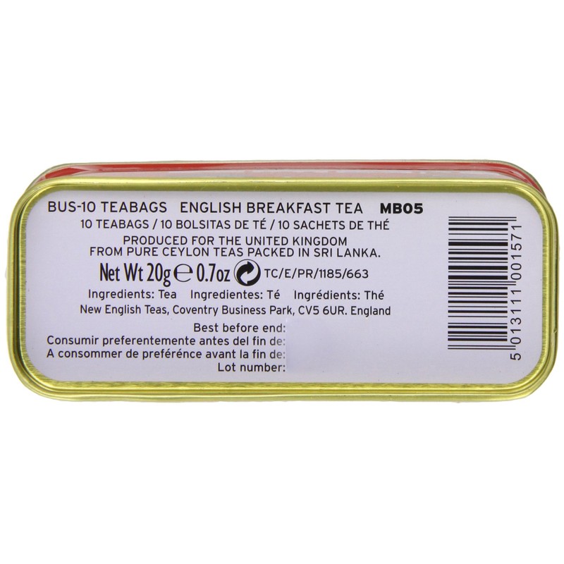 New English Teas Heritage Range London Bus Teabags (Pack of