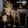 4FT 5FT 6FT Christmas Tree with Lights, 3PACK Smart Lighted