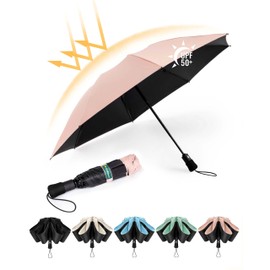 Chakipee Umbrella Windproof Strong Compact Umbrellas - Automatic Umbrella for Women and Men, Portable Folding UV Umbrella for Travel - Fits Car & Backpack for Sun, Wind and Rain