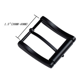 DJCAIZYY 1.5" (38mm-40mm) Belt Buckle Replacement Roller Buckle Single Prong Belt Buckle Black