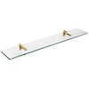Spancraft Glass Cardinal Glass Shelf, Brushed Bronze, 10 x 24
