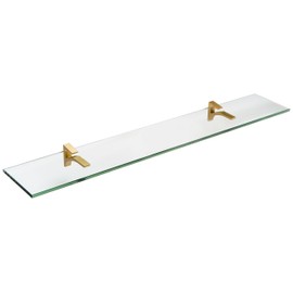 Spancraft Glass Cardinal Glass Shelf, Brushed Bronze, 10 x 24