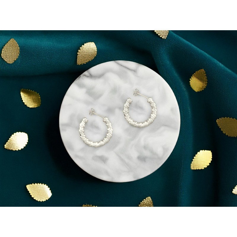 SOFIA MILANI - Women's Earrings 925 Silver - Twisted Stud