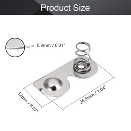Fielect 20Pcs AA Battery Spring Plate AA Battery Positive Negative Conversion Spring Contact Nickeling Plate 26.5mmx12mm