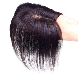 HIYE Partial Wig, Human Hair, Fully Hand Planted, Remy Hair, Artificial Scalp, Medical Wig, Divided Hairpiece, Thin Hair, Increased Hair, Fluffy, Lightweight, Breathable, Small Facial Effect, Uncut